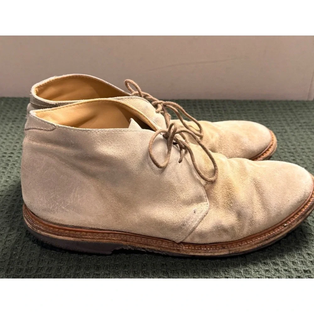 Brunello Cucinelli Mens Suede Chukka Desert Boots Sand Beige Italy Size 43